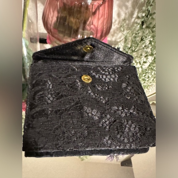 Dolce and Gabanna black lace cosmetic brush case mirror for card/cash RARE - Picture 11 of 12